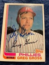 GREG GROSS  AUTOGRAPHED 1982 TOPPS BASEBALL CARD picture