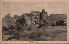 Purana Quila Old Fort Delhi India Stamps King George V Brown One Anna 1914 picture