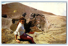 Costa Rica Central America Postcard Irazu Volcano 1962 Vintage Posted picture