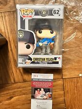 Christian Yelich Signed Milwaukee Brewers Funko Pop JSA COA picture