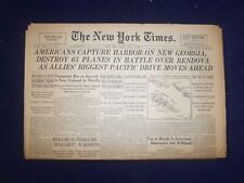 1943 JULY 2 NEW YORK TIMES - AMERICANS CAPTURE HARBOR ON NEW GEORGIA - NP 6541 picture