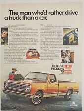 1975 Print Ad Dodge Pickup Trucks with Removeable Tailgate Cowboy picture