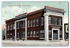 1911 The Russell State Bank Exterior Roadside Russell Kansas KS Posted Postcard picture