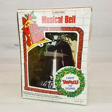 Vintage Carolites Christmas Musical Bell Plays 8 Songs Red w Light Bells of Noel picture