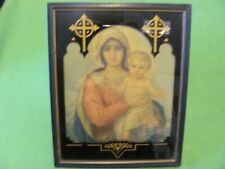 VINTAGE RELIGIOUS PICTURE VIRGIN MARY PANAGIA & DELTEX PICTURE FRAME NEW YORK. picture