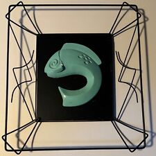 Vintage 50s Abstract Fish Wall Hanging Art Chalkware Wire Frame Mid Century MCM picture