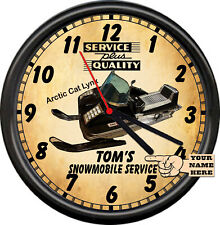 72 73 Personalized Snowmobile Racing Arctic Cat Lynx Retro Sign Wall Clock picture