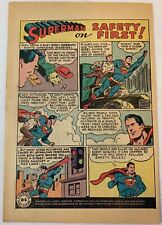 1949 PSA ad page ~ SUPERMAN ON SAFETY FIRST picture