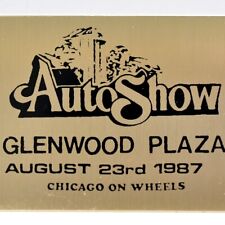 1987 Chicago On Wheels Auto Show Glenwood Plaza Shopping Center Illinois Plaque picture