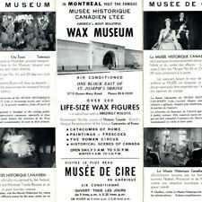 Montreal Wax Museum Advertising Brochure Musee De Cire Historic Canada Vtg 2N picture