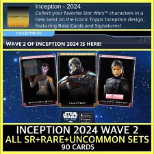 INCEPTION 2024 WAVE 2-ALL SR+RARE+UNC 90 CARD SET-TOPPS STAR WARS CARD TRADER picture