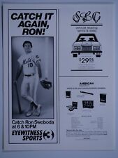 Ron Swoboda New York Mets VTG 1986 Eyewitness Sports 3 Original Half Print Ad picture