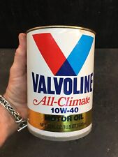 Vintage Valvoline All-Climate 10W-40 Motor Oil Can 1 Quart FULL picture