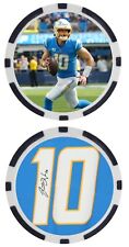 JUSTIN HERBERT #2 - LOS ANGELES CHARGERS - POKER CHIP - ***SIGNED/AUTO*** picture