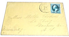 1880 NEW YORK CENTRAL NYC CANANDAIGUA & BATAVIA RPO HANDLED ENVELOPE picture
