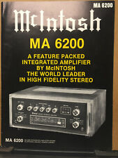 Vtg McIntosh Brochure MA 6200 Amplifier Amp Trade Catalog picture