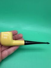 UNSMOKED VINTAGE MEDICO SPECTRUM IMPORTED BRIAR YELLOW SMOKING PIPE NEVER USED picture