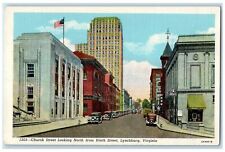 c1940's Church Street Looking North From 9th Street Lynchburg Virginia Postcard picture