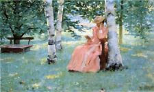 Oil painting Robert-Lewis-Reid-Reverie landscape lady woman art in oil handmade picture