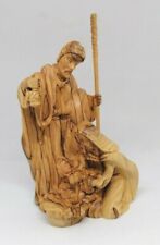 Beautiful Holy Family olive wood figure hand carved holy land gift 18.5*11.5 cm  picture