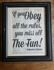Vintage Custom Katharine Hepburn Quote Picture Frame picture
