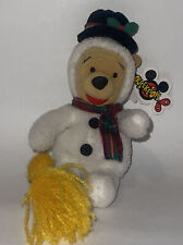 VTG Mouseketoys Snowman Winnie The Pooh Christmas Mini Bean Bag Plush Toy 8