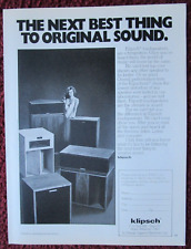 1978 KLIPSCH Stereo Speakers Print Ad - La Scala, Klipschorn, Belle, Heresy picture