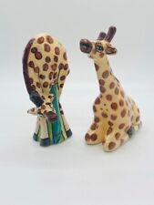 Blue Sky Clay Works Giraffe Salt & Pepper Shakers- Lynda Corneille – Signed 0224 picture