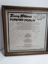 TOMMY WILLIAMS from the Hee Haw TV Show FOREVER FIDDLIN' vinyl LP SIGNED picture