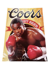 Vtg 1987 Sugar Ray Leonard Coors Ad Boxing Poster With Facsimile Signature picture
