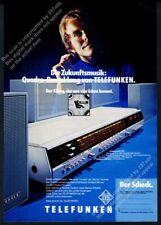 1972 Telefunken concerto 404 hifi quadro radio photo German vintage print ad picture