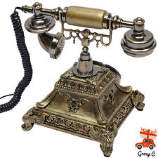 Antique Vintage Handset Old Telephone European Style Rotary Dial Phone Decor New picture