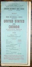 1952 Map Roads between United States & Canada picture