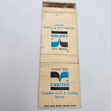 Vintage Matchcover Canteen Food and Vending Service picture
