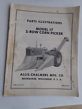Original 1950s Allis Chalmers Model 33 & 34 - 2 Row Corn Picker Parts  Catalog picture