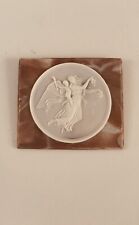 Incolay Stone Vintage Hanging plaque Angel & Cherub Genuine Handcrafted AA800 picture