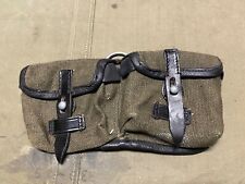 ORIGINAL WWII GERMAN G43 K43 RIFLE CANVAS & LEATHER AMMO POUCH picture