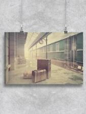 Fog On The Retro Train Station Poster -Image by Shutterstock picture