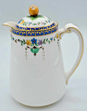 VTG Tuscan China England Hand Painted Lidded Creamer or Small Teapot? Lemon Knop picture