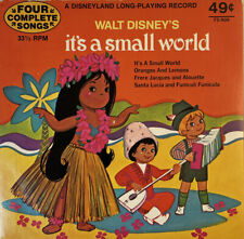 Disneyland Record It's a Small World 33 1/2 RPM Four Complete Songs 1972 Disney picture