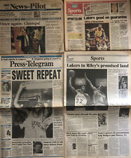 Los Angeles Lakers 1988 Back To Back NBA Champs 3 Newspapers ~ Magic Johnson picture