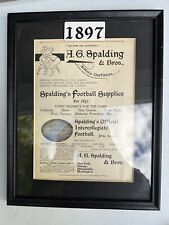 1897 Vintage Spalding Football Supplies Poster Framed Antique Illustration picture