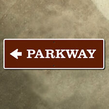 Parkway left arrow National Park Service highway road sign marker Blue Ridge 30