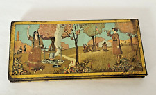 Antique 1920/30s Wallace Pencil Co. Tin Lithographed Girl Scout Pencil Box picture