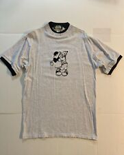 Disney Pro Collection Golf Mickey Mouse Single Stitch Gray & Black Size L picture