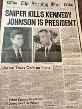 Newspapers- EXTRA SNIPER KILLS KENNEDY JOHNSON  PRESIDENT, 1st NEWS D.C. PAPER  picture