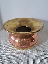 Vintage Union Pacific Railroad 8-Inch Spittoon Brass and Copper ( Hole In Bottom picture