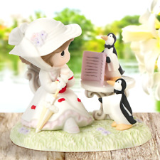 ✿ New PRECIOUS MOMENTS DISNEY Figurine MARY POPPINS Penguin Waiter Statue 232009 picture