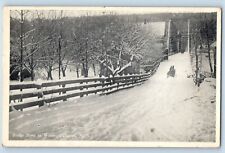 Callicoon New York NY Postcard Bridge Street Winter Road c1910 Vintage Antique picture
