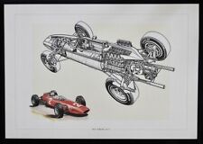1964 Ferrari 158 Formula 1 D'Alessio Ltd Ed Art Print Cutaway Technical Drawing picture